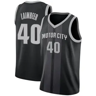 Detroit Pistons Men's Bill Laimbeer Black Swingman 2018/19 Jersey - City Edition