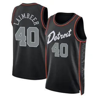 Detroit Pistons Men's Bill Laimbeer Black Swingman 2023/24 City Edition Jersey