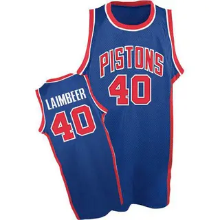 Detroit Pistons Men's Bill Laimbeer Blue Authentic Throwback Jersey