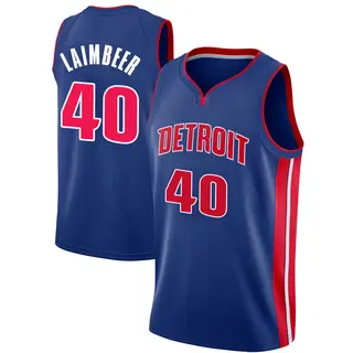 Detroit Pistons Men's Bill Laimbeer Blue Swingman Jersey - Icon Edition